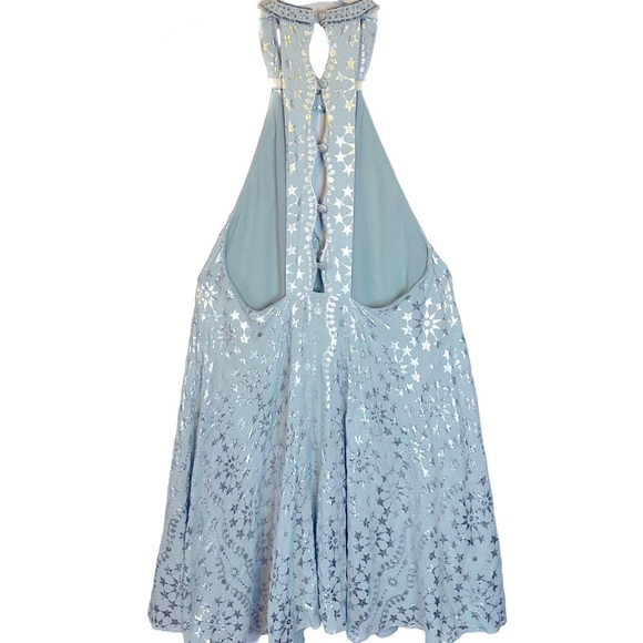 Urban Outfitters Kimchi‎ Blue Corellia Winter Princess Stars Beaded Neck Dress S - Picture 6 of 13